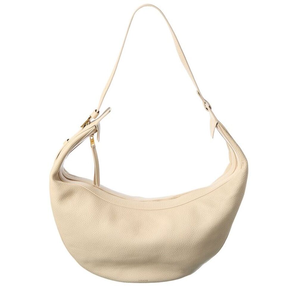 Khaite Augustina Leather Hobo Bag, White
